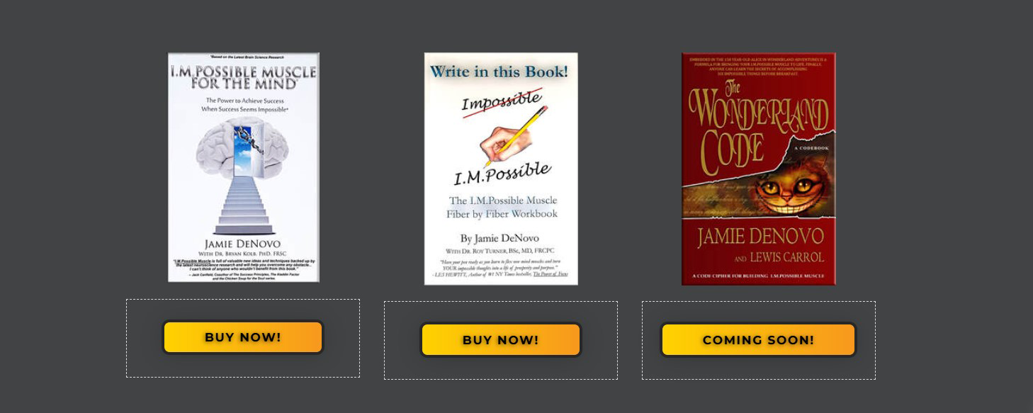 I-M-POSSIBLE® Products – book covers and call to action